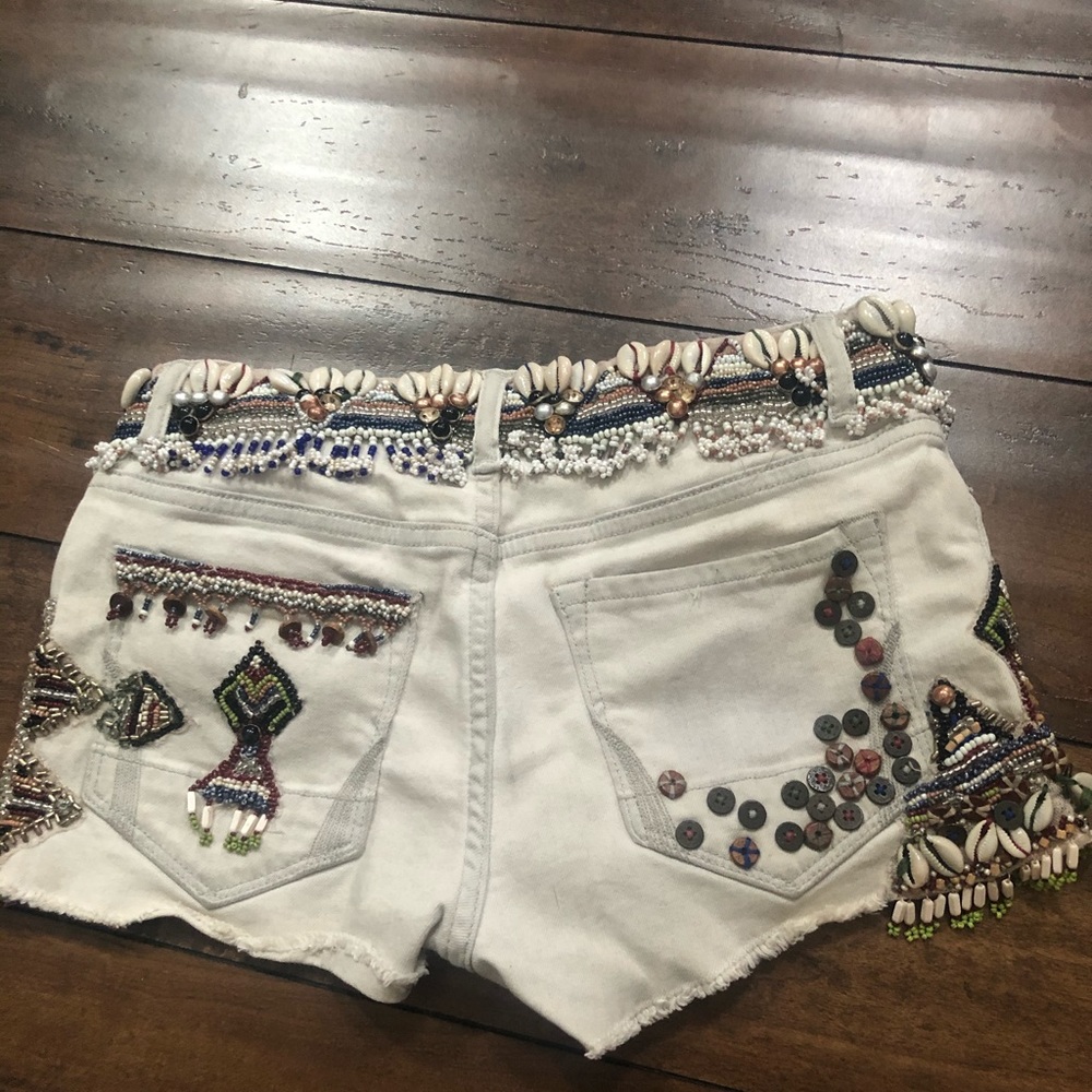 Unique Embellished Shorts With Beads And Jewels - image 2